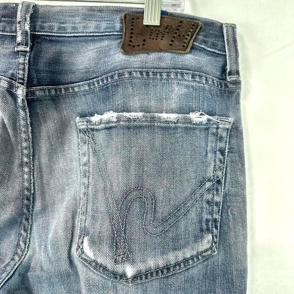 CITIZENS OF HUMANITY Distressed Bootcut Sid Jeans Blue Mens 36 2000s Y2K Grunge - Picture 5 of 8